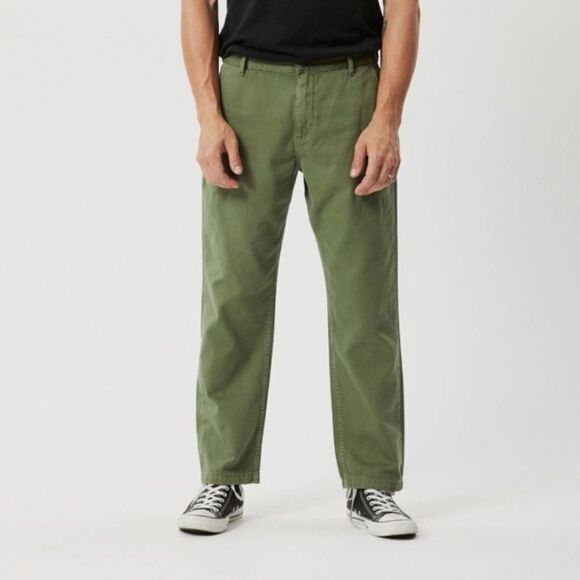 AFENDS NINETY TWOS RECYCLED TWILL RELAXED PANTS CYPRESS 34 NWT IN PKG - Picture 4 of 8